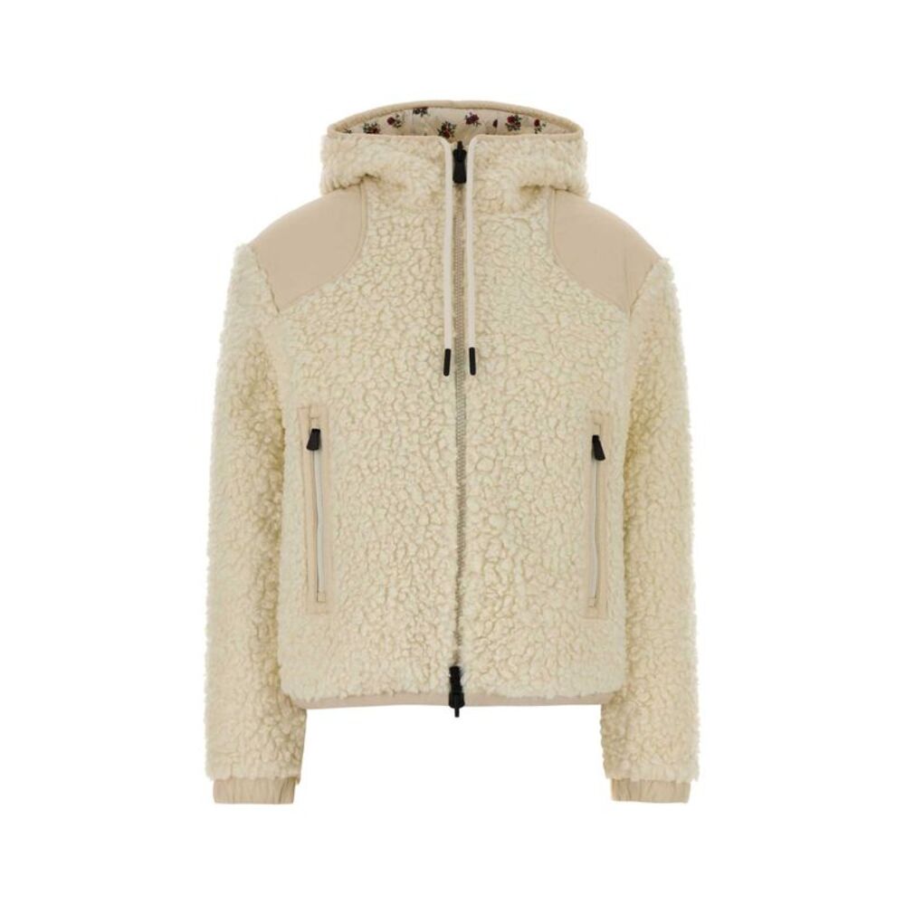 Moncler Grenoble Women Ivory Boucle Reversible Jacket
